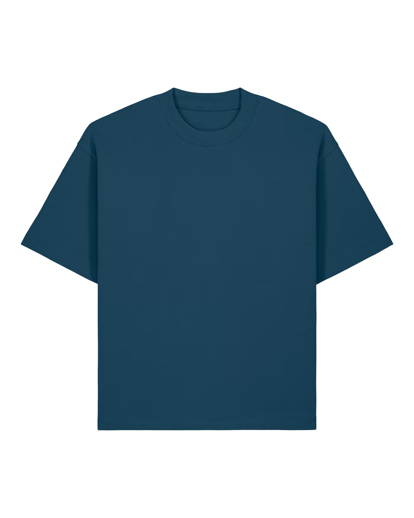T-shirt Achille à personnaliser, coupe oversize lourde en 100 % coton bio 280 g/m², coloris bleu canard
