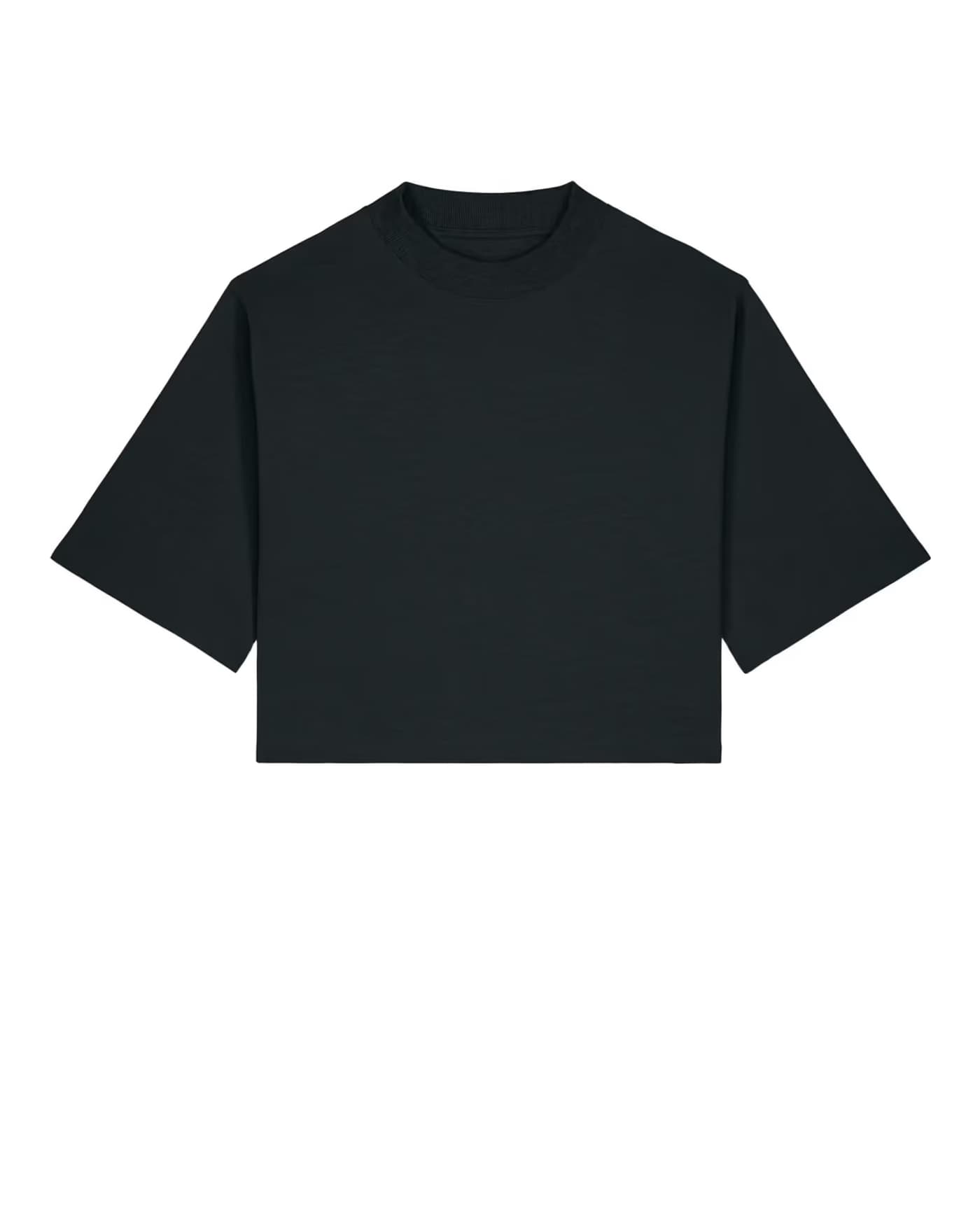 T-shirt Ninon à personnaliser, coupe crop en coton bio 200 g/m², coloris noir